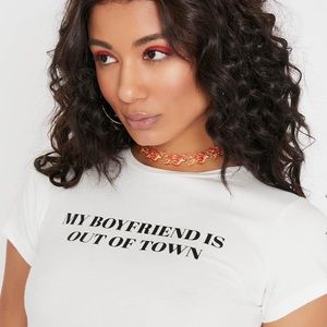 Cropped dolls kill boyfriend tee
